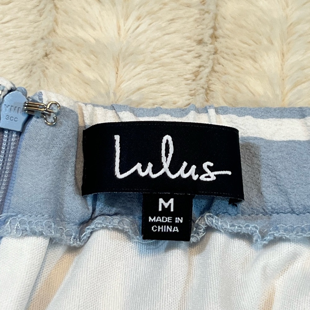 Lulus Coastal Living Light Blue and White Striped Two Piece Jumpsuit Size M - Picture 11 of 16